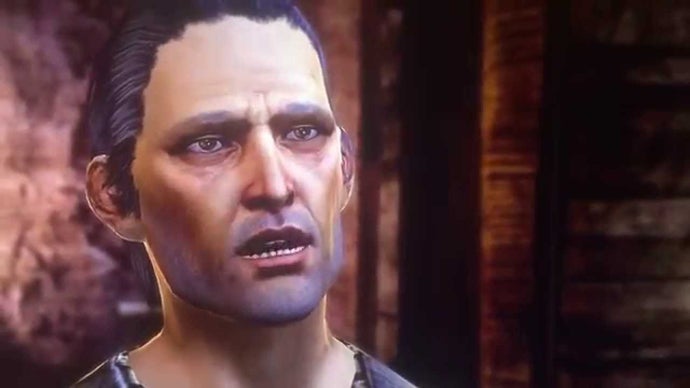 Gamlen, a shifty man with a touch of stubble, in Dragon Age 2.