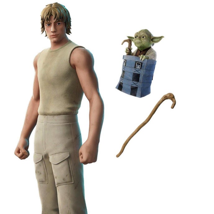 Dagobah Luke and backpack Yoda.