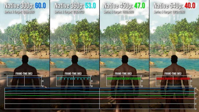 ark survival ascended, series s optimised settings for 60fps