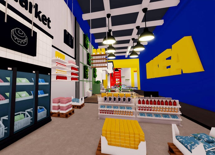 Ikea's food area in Roblox