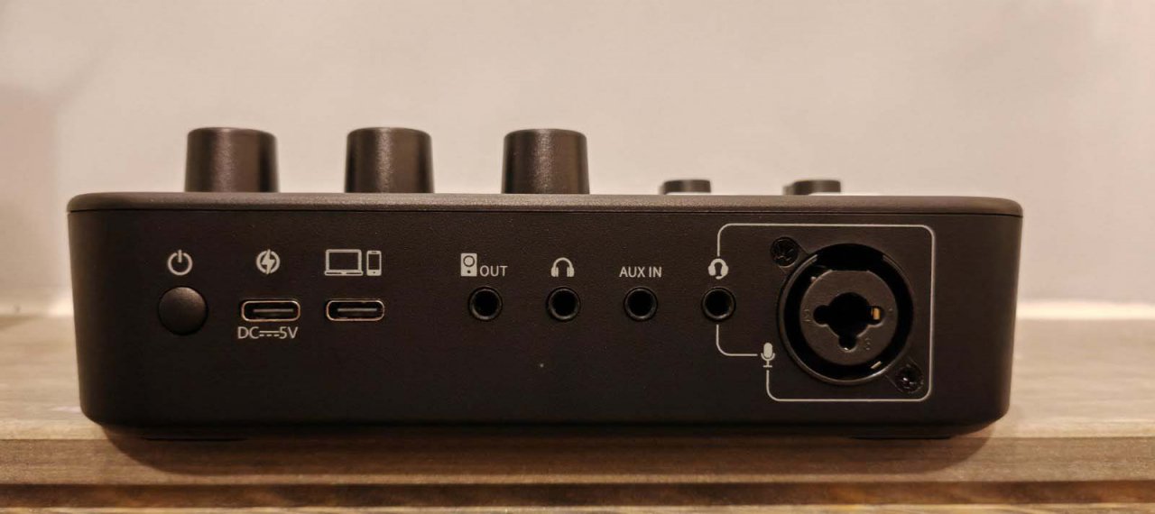 audio mixer ports at the back