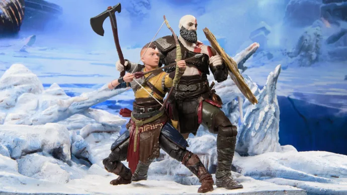 Toy Kratos and Atreus are ready to fight