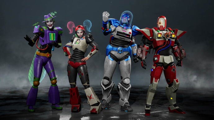 Image of four new Toyman outfits for Suicide Squad characters