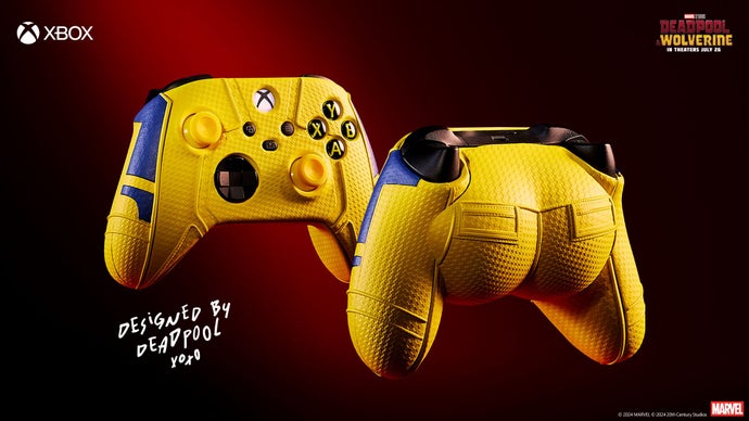 A promotional image showing Microsoft's limited-edition Wolverine butt controller for Xbox.