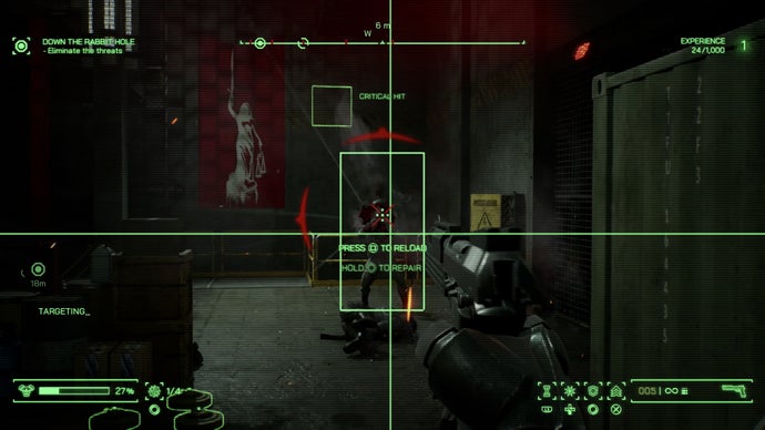 Robocop Rogue City - Unfinished Business screenshot showing you targeting a bad guy