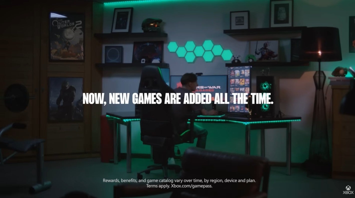 image from the Xbox Game Pass advert
