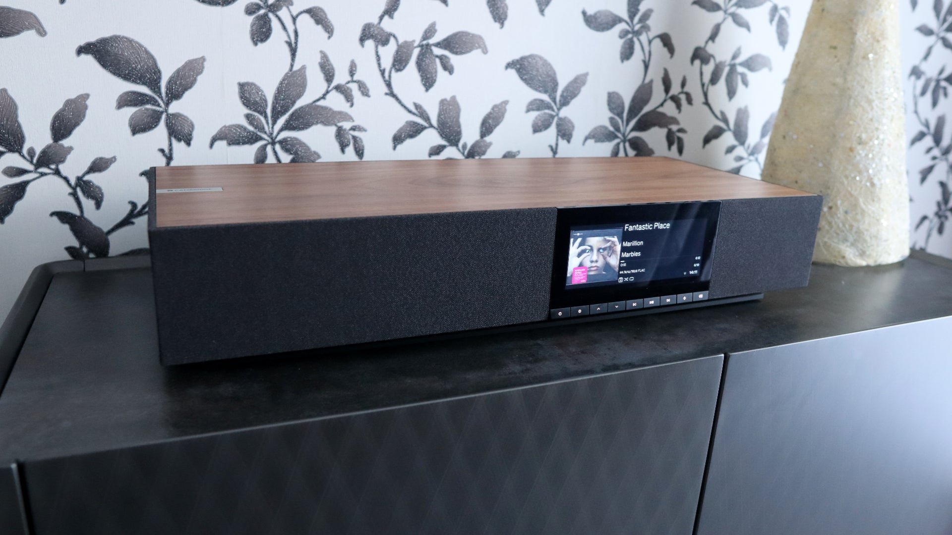 Cambridge Audio Evo One profile on sideboard