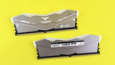 Close-up view of DDR5 memory modules installed in a gaming motherboard