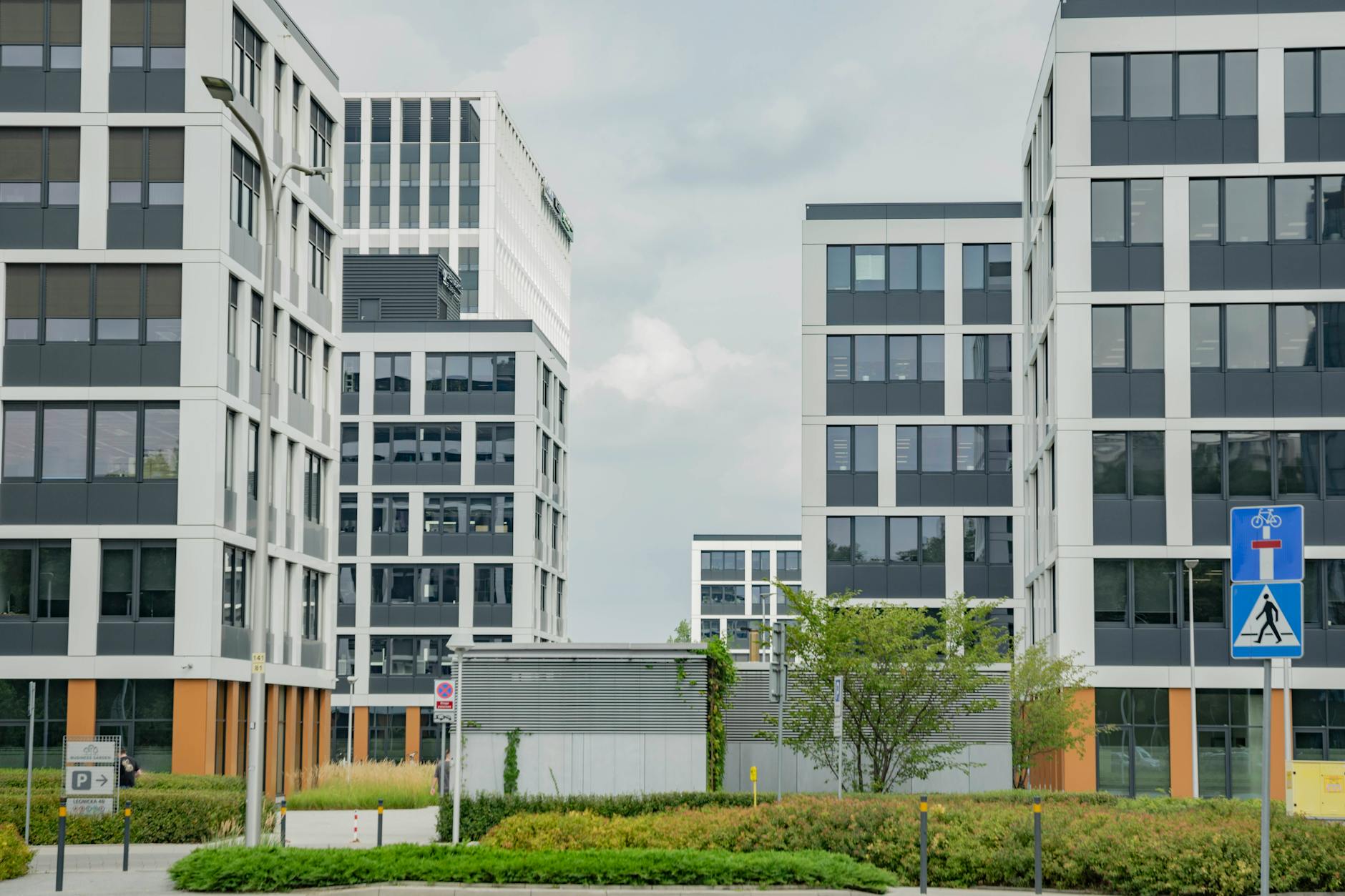 Modern office building representing Sony's new Amsterdam development facility