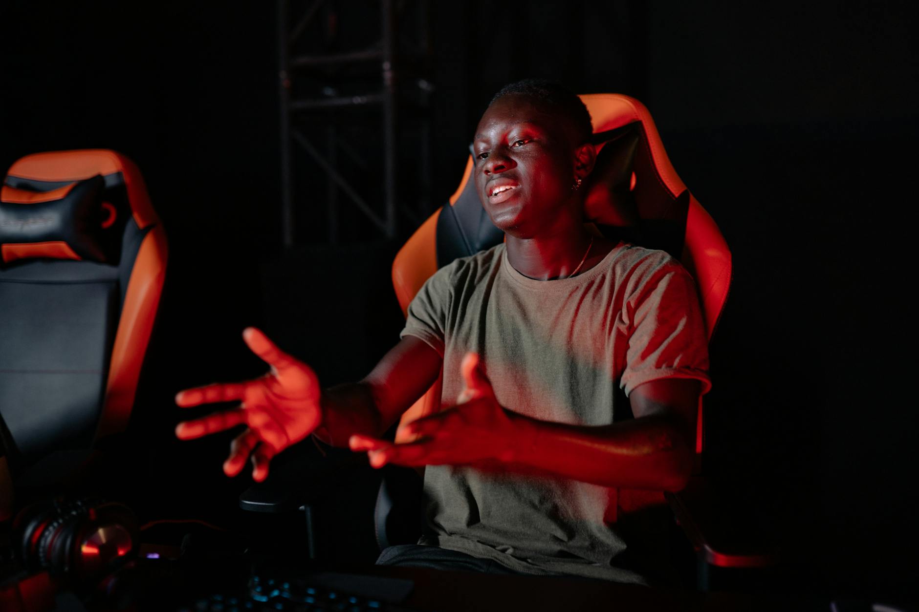 Person looking frustrated while holding game controller