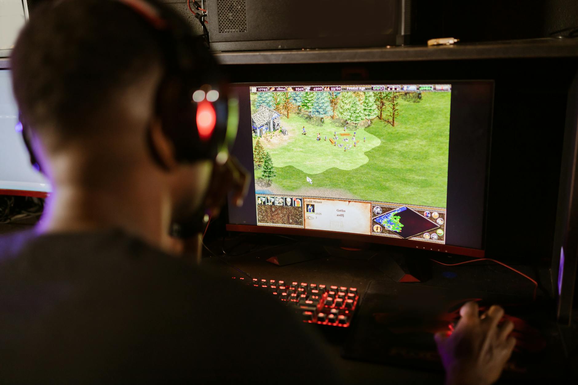 High resolution gaming monitor displaying colorful game graphics