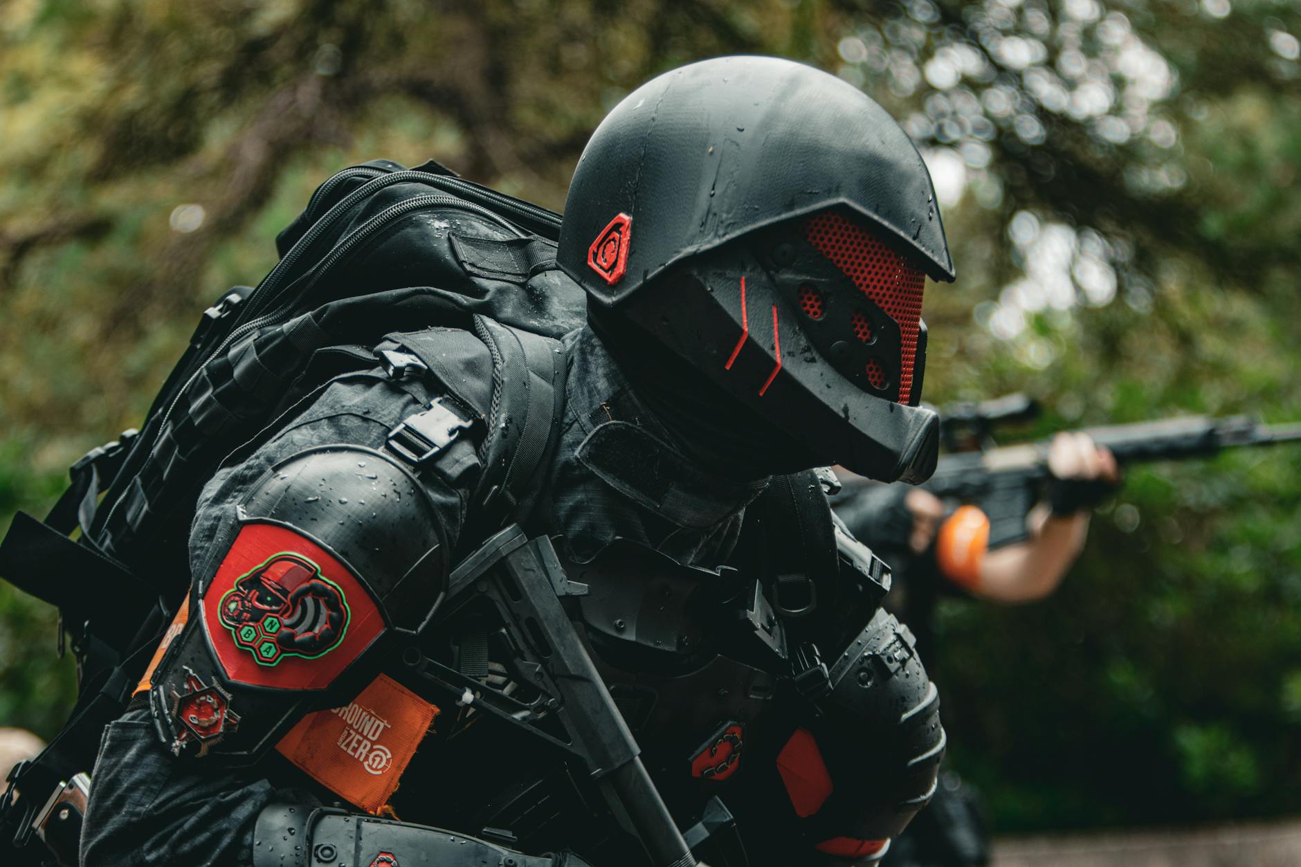 Strategic board game pieces arranged in combat formation