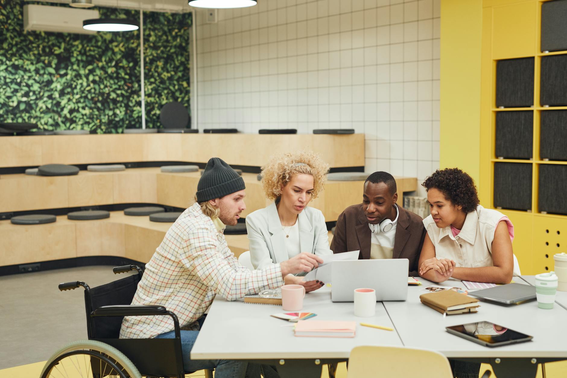 People sitting around table having discussion and planning session