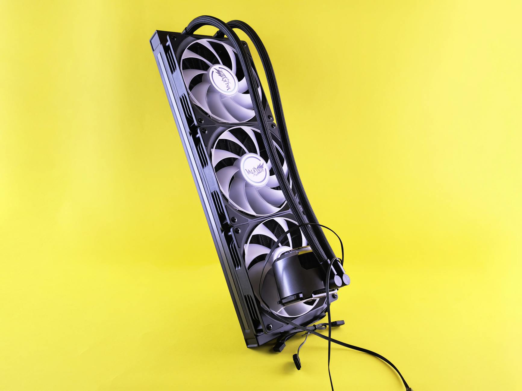 Close-up of a large dual-tower CPU air cooler installed on a desktop motherboard