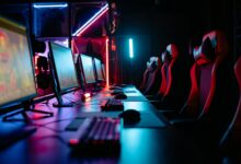 High-end gaming PC setup with RGB lighting representing modern GPU hardware