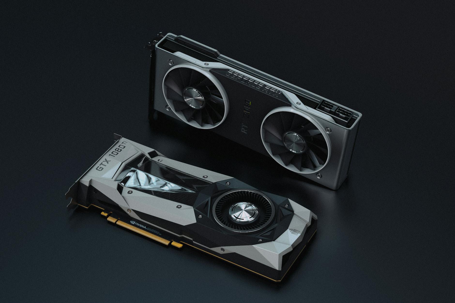 Modern graphics card installed inside a desktop PC case