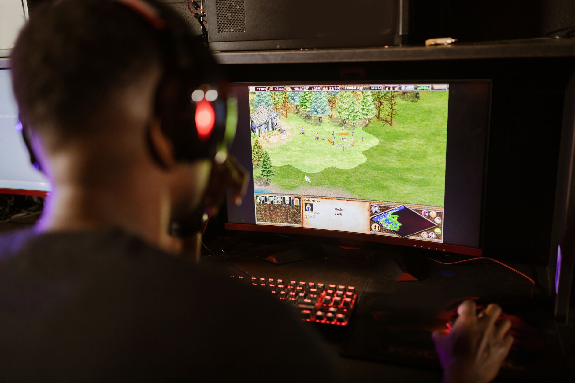 Gaming monitor showing high-resolution display output during gameplay