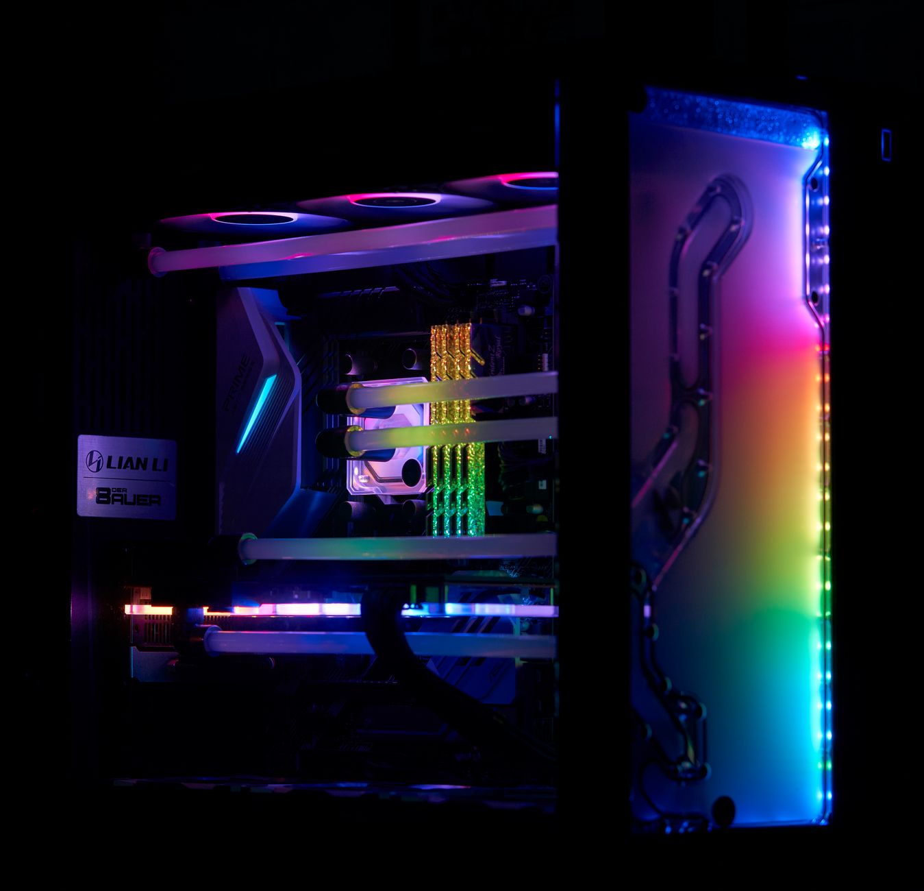 Asus ROG Strix B850-F Gaming WiFi motherboard on a test bench setup