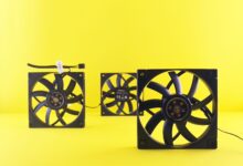RGB case fans installed in a gaming PC build