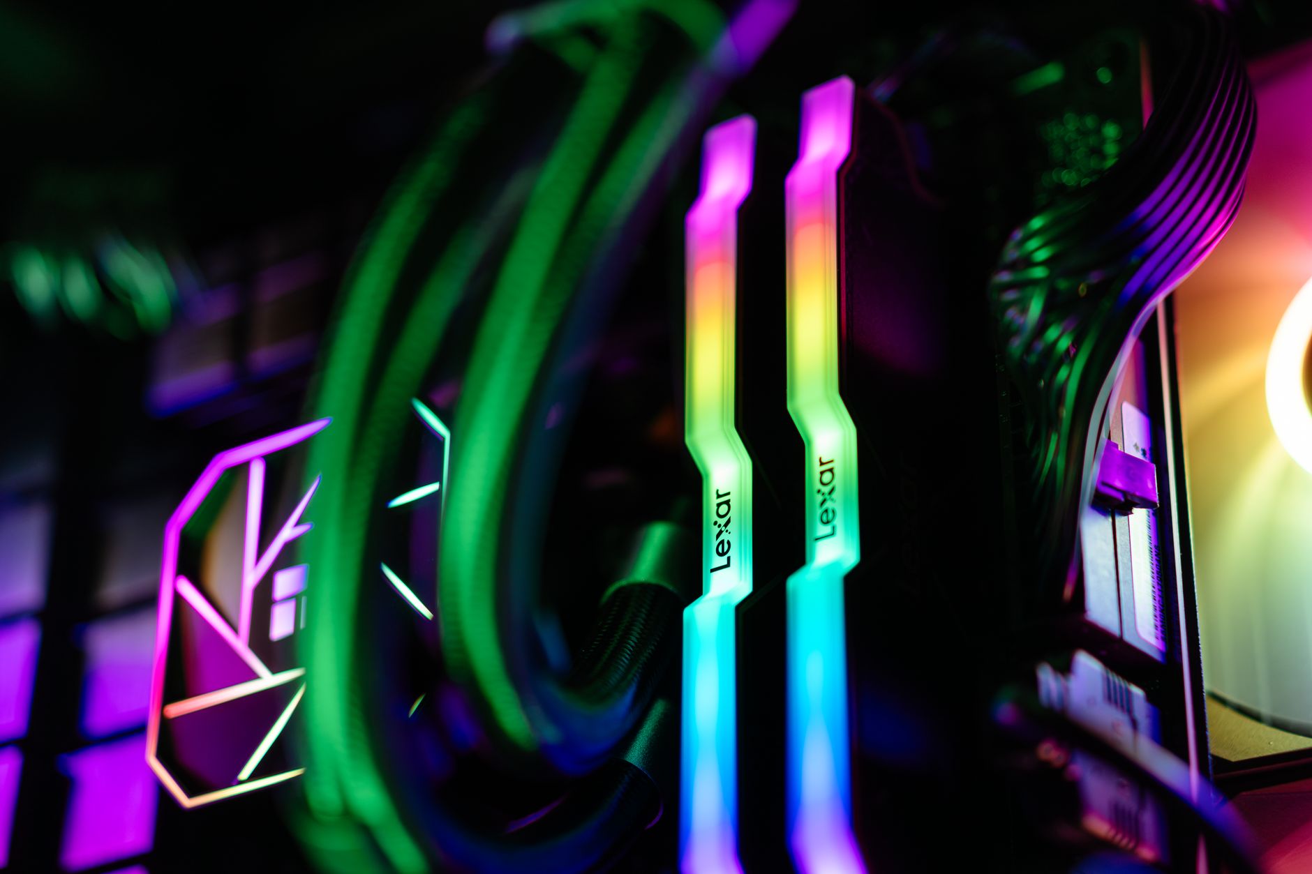 DDR5 memory modules installed in a desktop PC build