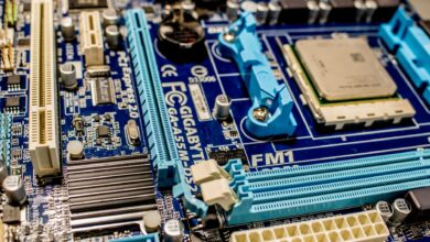 High-end PC power supply unit on a workbench during a hardware build