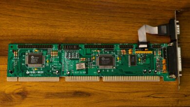 Close-up of a computer motherboard with CPU and M.2 SSD slot visible