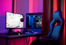 High-performance gaming PC desktop setup with RGB lighting for CPU comparison testing
