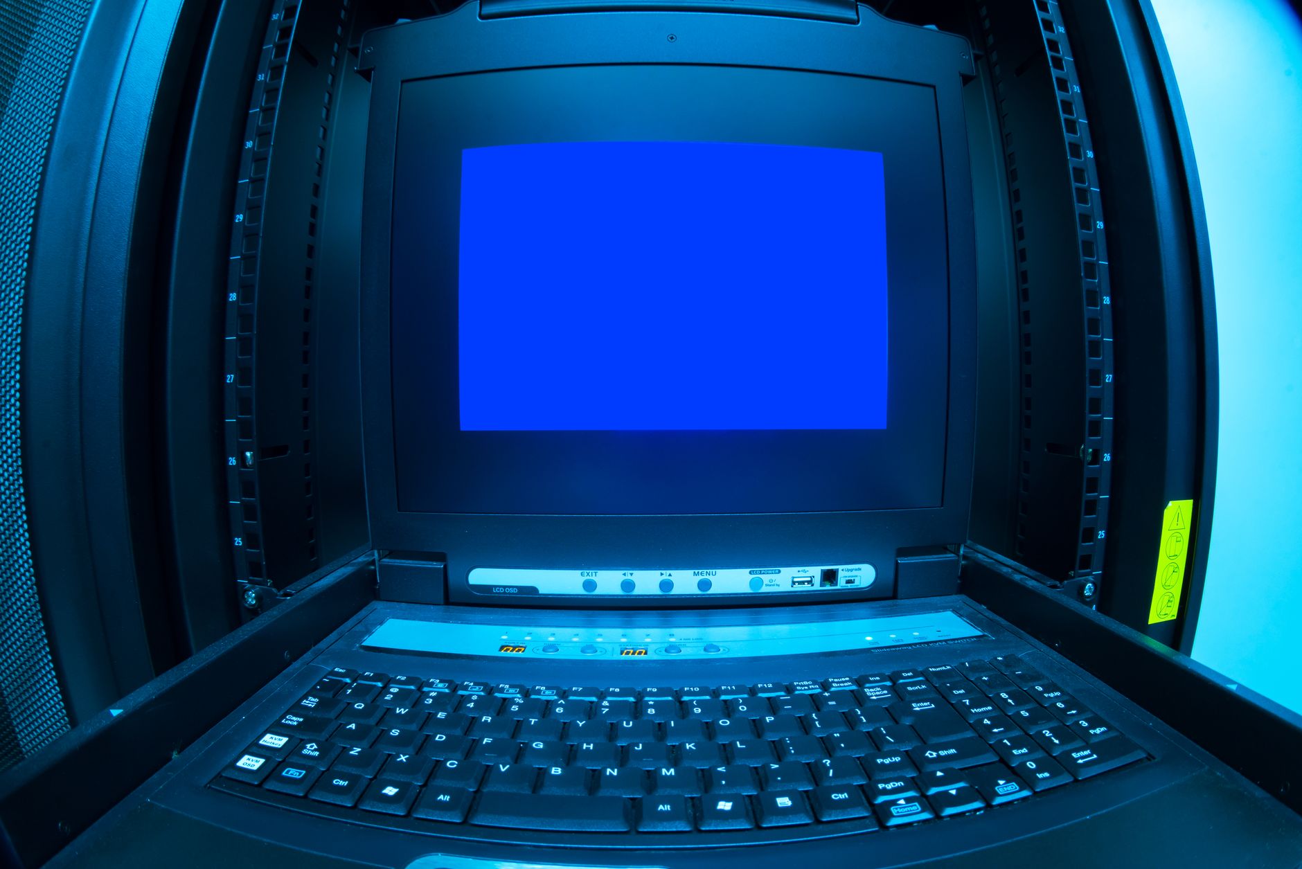 A monitor displaying vivid game visuals representing ray traced lighting in PC gaming