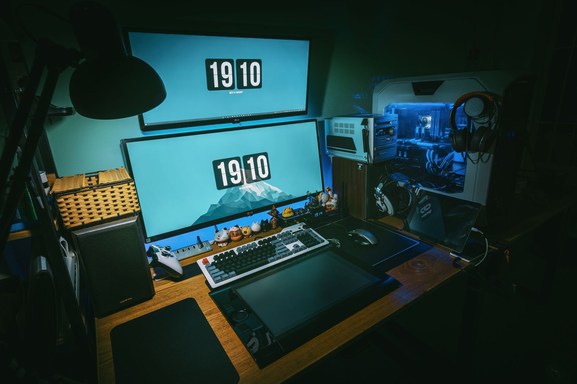Gaming monitor displaying a high-resolution video game at 1440p