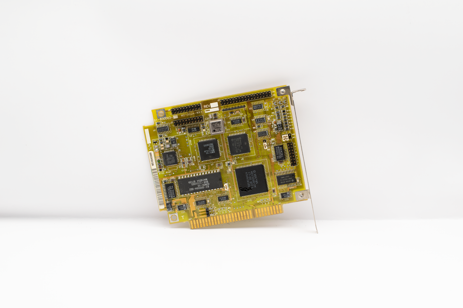 Desktop PC components including motherboard and processor during a system build