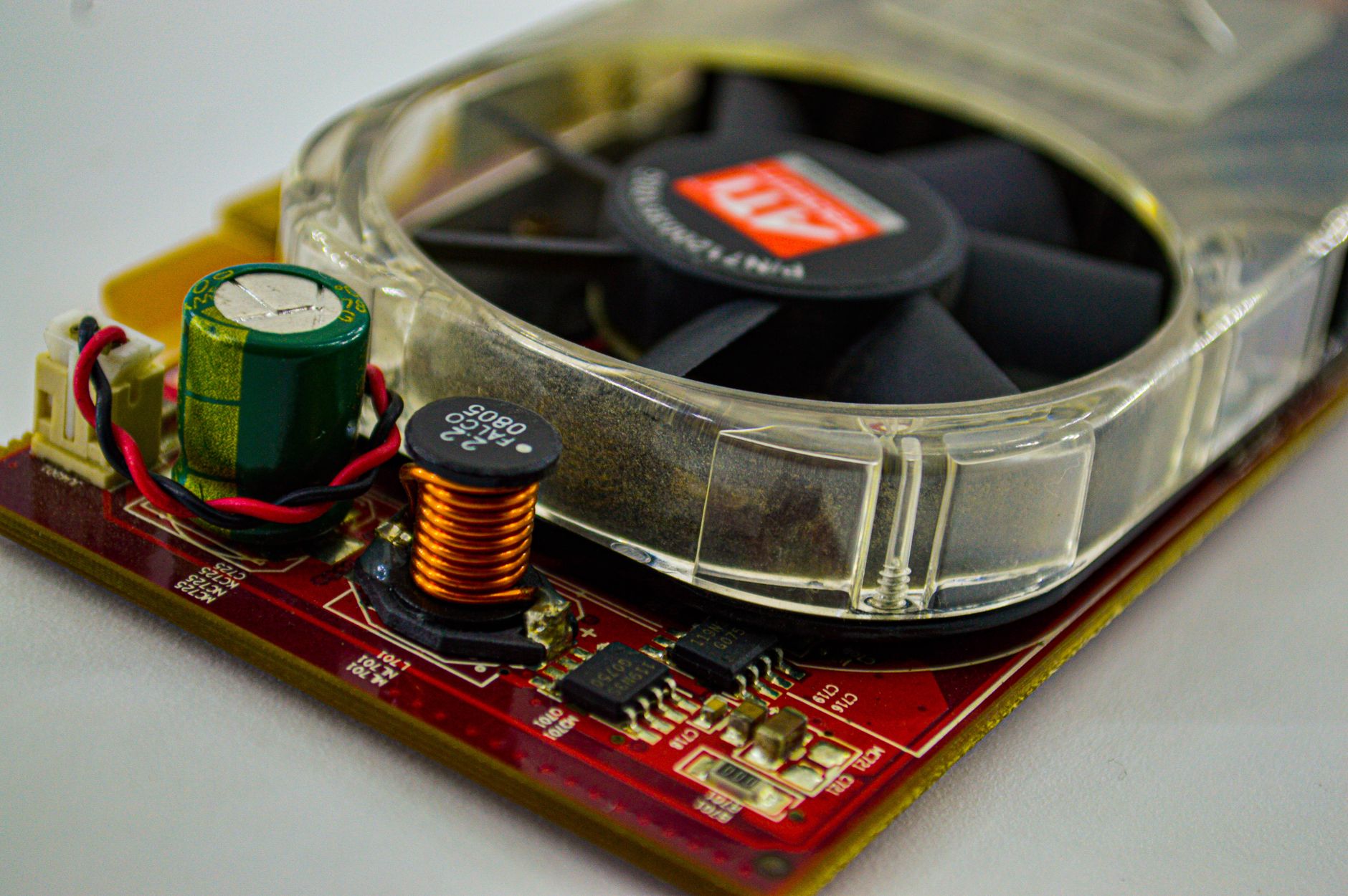 PC components including CPU cooler and motherboard inside an open desktop case